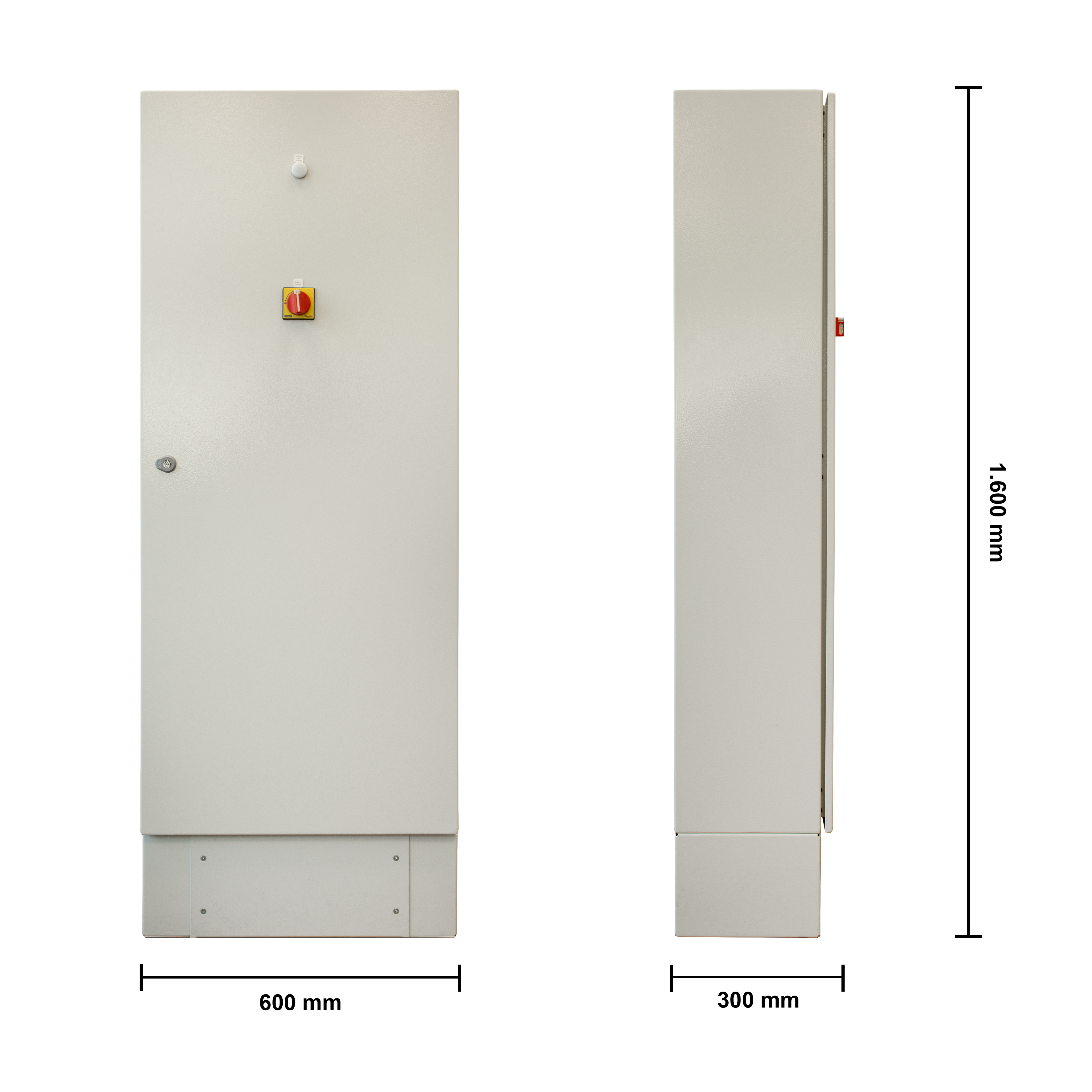 Maße der Elvatronik Aufzugsteuerung EVA MR.